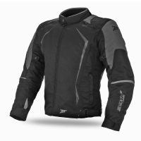 Chaqueta Moto Racing Hombre Negra-Gris Invierno